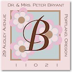 Name Doodles - Square Address Labels/Stickers (Bella Light)